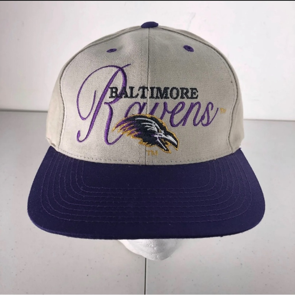 Vintage 90s Baltimore Ravens Drew Pearson NFL Snapback Hat Cap OSFA